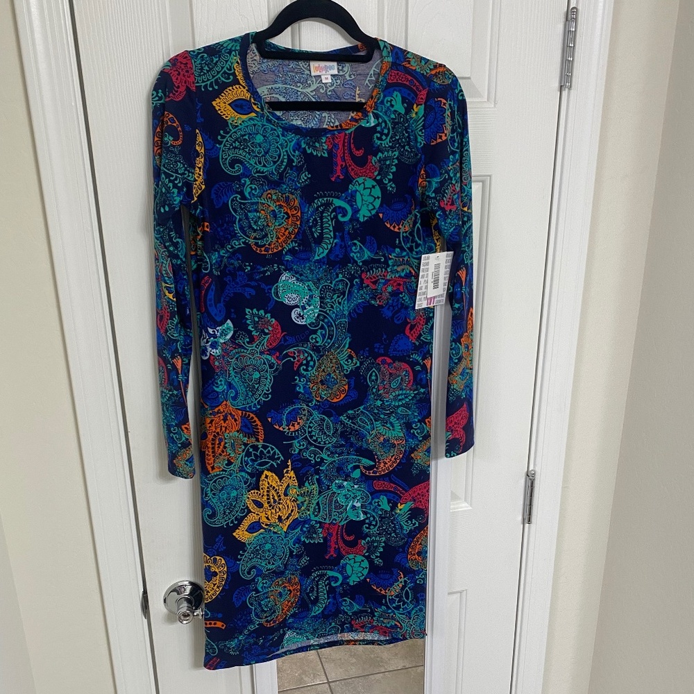 NWT - LulaRoe Debbie long sleeve Dress (M)